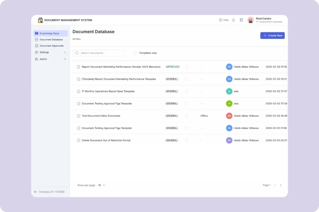mekari officeless document management system