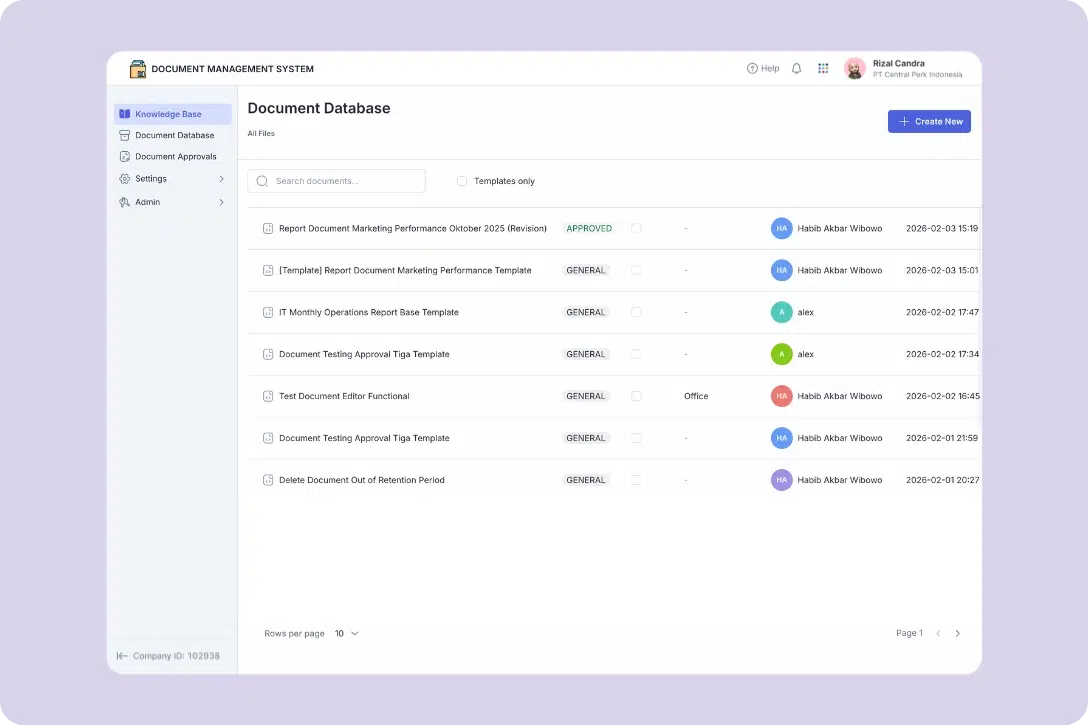 mekari officeless document management system