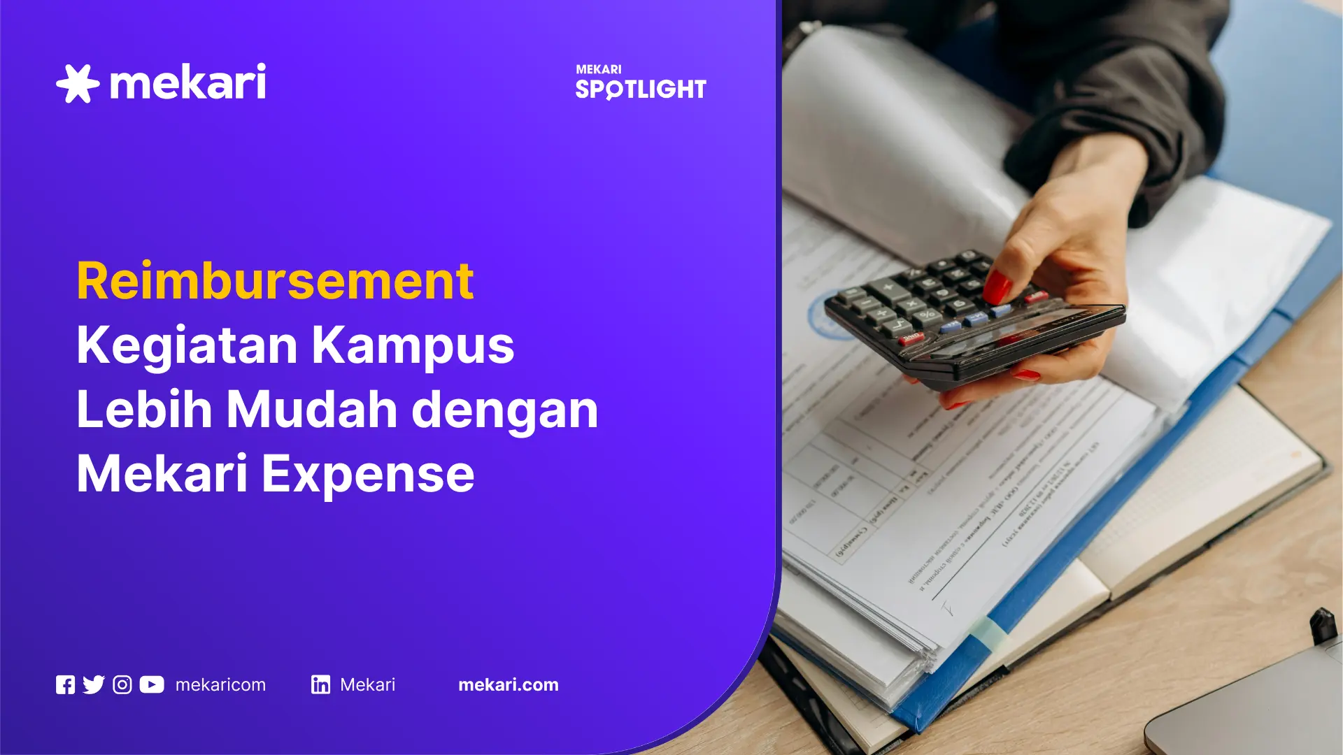 Reimbursement kegiatan kampus dengan Mekari Expense