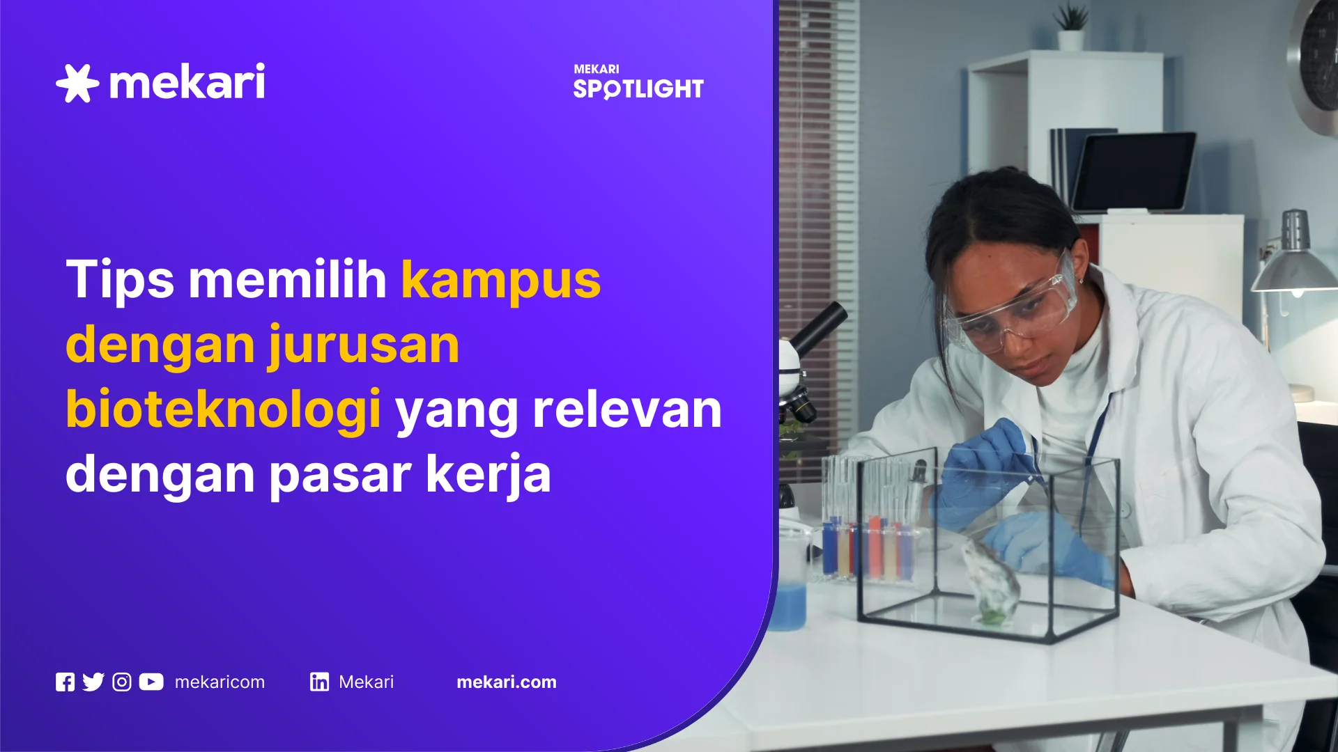 kampus dengan jurusan bioteknologi