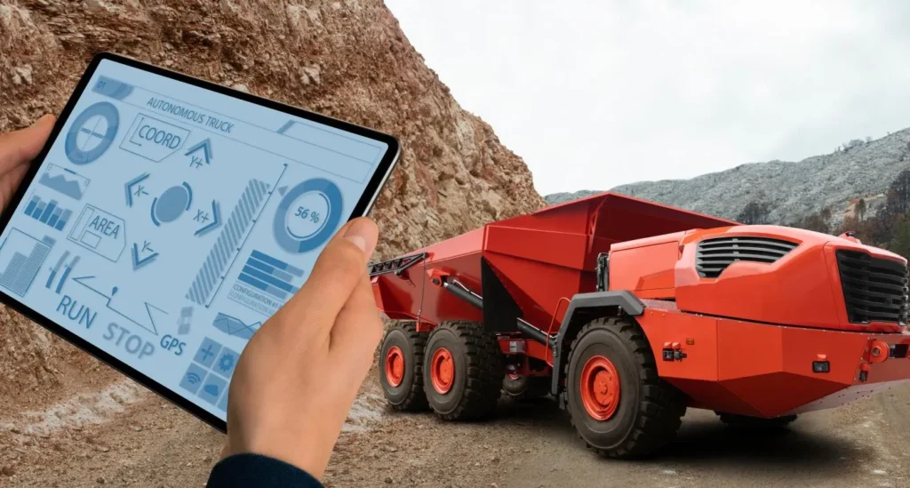 Illustration of digital transformation in mining